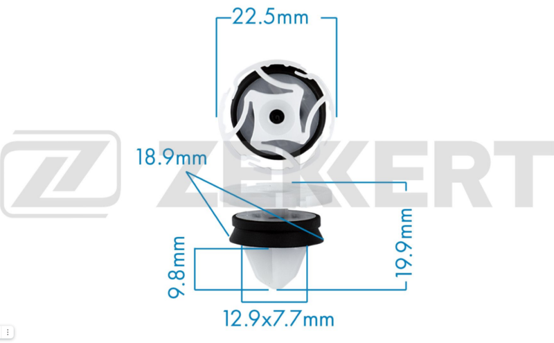 Клипса ZEKKERT BE1667 PeugeotCitroen,Renault