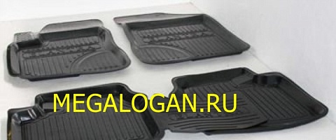 Коврики салона Logan New 2014 г. резиновые (комплект)