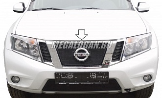 Решетка бампера защитная верхняя Terrano (Черный)