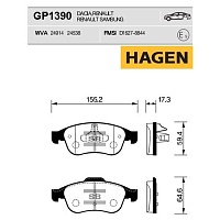 Колодки передние Fluence, Megane3, Duster, Scenic3