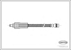 Шланг тормозной передний Simbol LB03