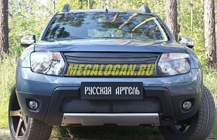 Решетка бампера защитная (без «дхо» с обвесом) Renault Duster 2010-